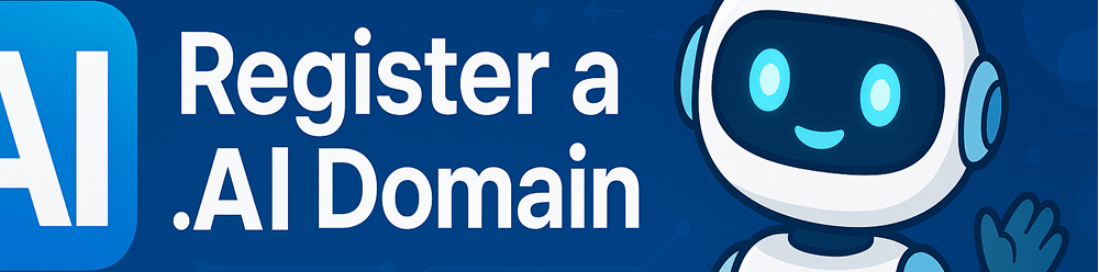 ai domain registration banner